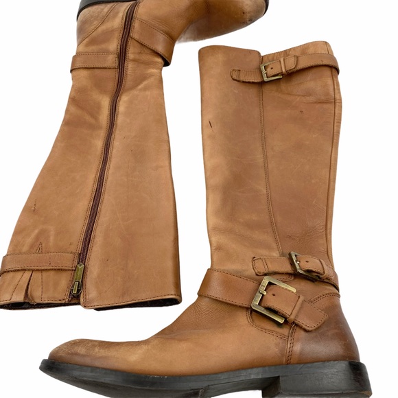 Sam Edelman Tan Camel Knee High Riding Equestrian Boots 7.5 - Picture 2 of 6